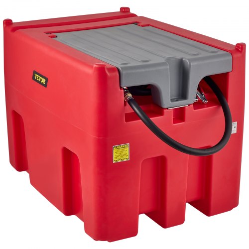 

VEVOR Serbatoio per Carburante Portatile, 439 Litri 12 V CC Grande Serbatoio per Carburante con Pompa a Trasferimento Rosso per Camion, Trattori, Navi, Camper, Industrie all'Aperto, Industrie Edili
