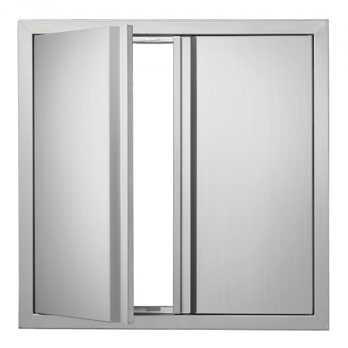 

VEVOR Porta di Accesso per Cucina, Doppia Porta da Cucina per Esterni 61x61 cm, Porta ad Incasso in Acciaio Inox per Isola BBQ, Stazione per Grigliate, Armadietto da Esterno