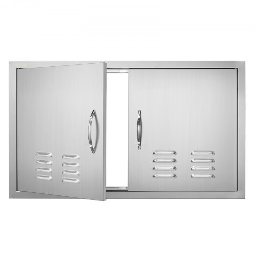 

VEVOR Porta di accesso da cucina, 914 x 534 mm, Doppia porta da cucina esterna, Porta in acciaio inox, Porta a parete verticale per isola cucina, mobiletto da esterno