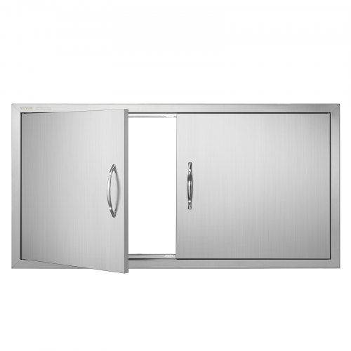 

VEVOR Porta di accesso da cucina, 1067 x 534 mm, Doppia porta da cucina esterna, Porta in acciaio inox da incasso per isola cucina, stazione cucina, mobiletto da esterno