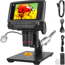 5” Microscopio Digitale Elettronico 3.0mp Hd Con Schermo 1080p Hdmi Supporto Pc