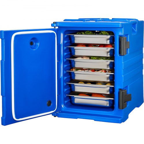 

VEVOR Contenitore Riscaldato per Alimenti Ristorazione 90L, Contenitore per Alimenti con Doppie Fibbie Maniglie, Contenitore Isolato per Trasporto Alimenti per Ristorante Catering Eventi Feste, Blu
