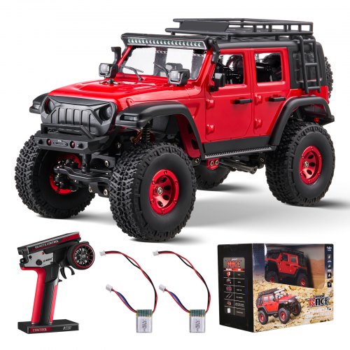 

VEVOR Auto Telecomandata, Auto RC in Scala 1:24, Monster Truck Fuoristrada 4WD con Luci Complete e 2 Batterie Ricaricabili per Tutti i Terreni con Impennata di 45°, Camion RC ad Alta Velocità 42 km/h