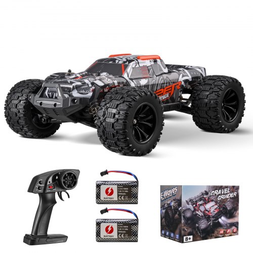 

VEVOR Auto Telecomandata, Auto RC in Scala 1:14, Monster Truck Fuoristrada 4WD per Tutti i Terreni con Impennata di 45° e 2 Batterie, Camion RC ad Alta Velocità da 38 km/h, Materiali in Metallo