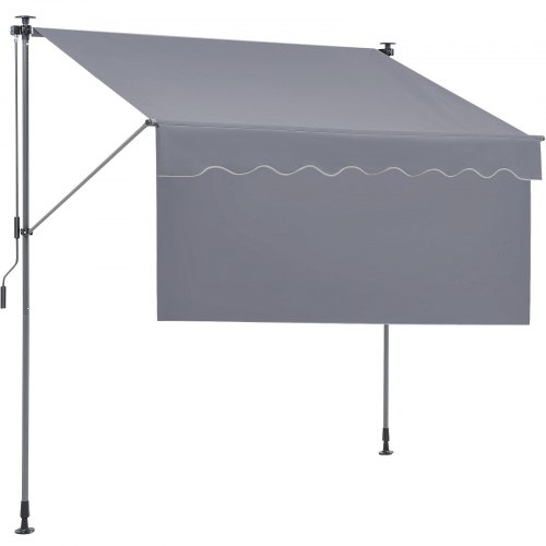 

VEVOR Tenda da Sole Retrattile 2x1,2 m, Tenda Manuale per Balcone Tenda da Esterno Altezza Regolabile Frangivento Anti Raggi UV, Tenda Parasole Frangivista RetrattileTerrazza Balcone Giardino Cortile