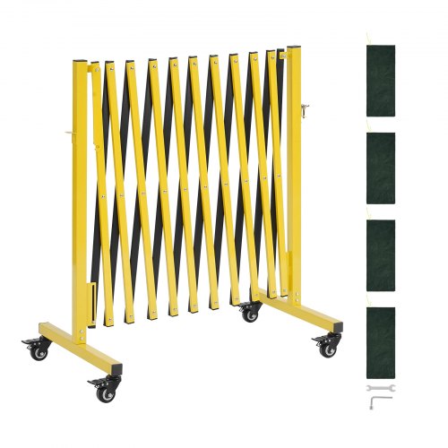 

VEVOR Barricata Mobile Espandibile Barriera Controllo della Folla di Sicurezza 3,94 m, Cancello Espandibile Barricato Altezza da Terra Estesa 240 mm Recinzione in Metallo per Giardino Vialetto