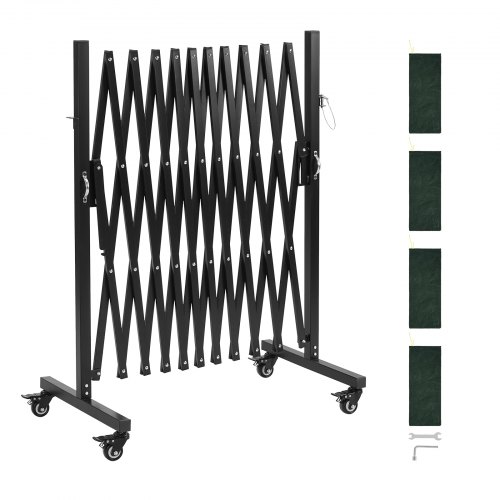 

VEVOR Barricata Mobile Espandibile Barriera di Sicurezza Controllo della Folla 3,37 m, Cancello Barricato Portatile Ruote Bloccabili per Sicurezza Barricata Portatile per Giardino Vialetto Magazzino