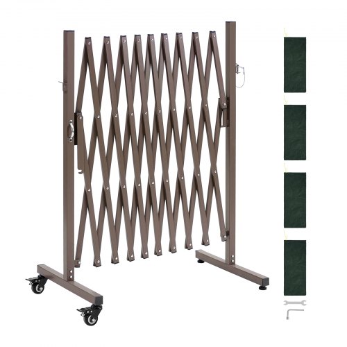 

VEVOR Barricata Mobile Espandibile Barriera Controllo della Folla di Sicurezza 3,07 m, Cancello Espandibile Barricato Altezza da Terra Estesa 145 mm Recinzione in Metallo per Giardino Vialetto