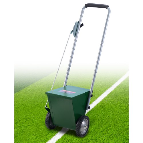 

VEVOR Segnalinee a Secco per Campi da Gioco, 2 Ruote, Linee 50-100 mm, Segnalinee Regolabili, con Maniglia di Regolazione in Gomma, Capacità Polvere 11,3 kg, per Baseball Infield, Verde