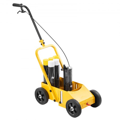 

VEVOR Segnalinee a Secco per Campi da Gioco, 4 Ruote, 610 x 330 x 900 mm, Segnalinee Regolabili, con Maniglia di Regolazione in Gomma, Capacità 100 kg, per Baseball Infield Parcheggi, Giallo
