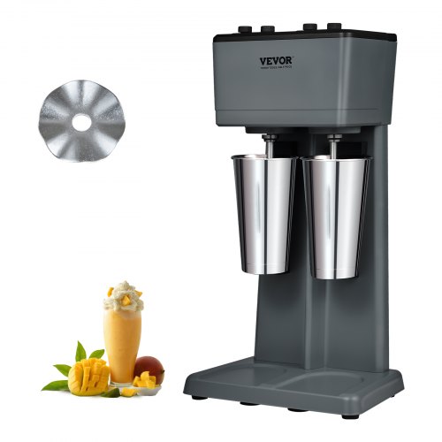 

VEVOR Frullatore per Frappè Elettrica, 500W Frullino per Bevande Miscelatore Milkshake con 2 Tazze in Acciaio Inox 304, Velocità Regolabile 15000 18000 21000 RPM per Uso Commerciale Domestico Bar ecc