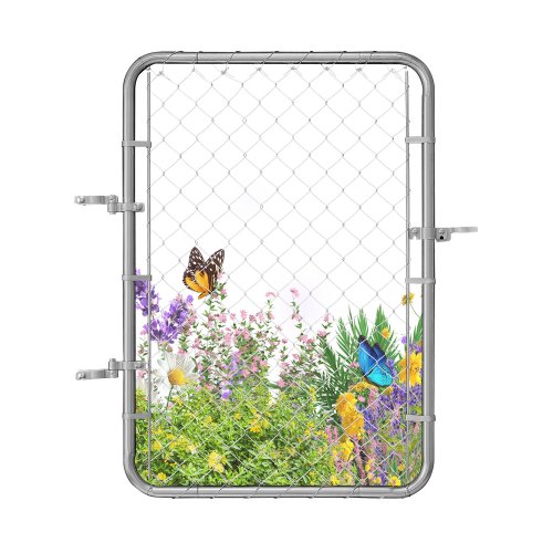 

VEVOR Cancello per Recinzione a Maglie di Catena Giardino 81 x 117 cm Regolabile