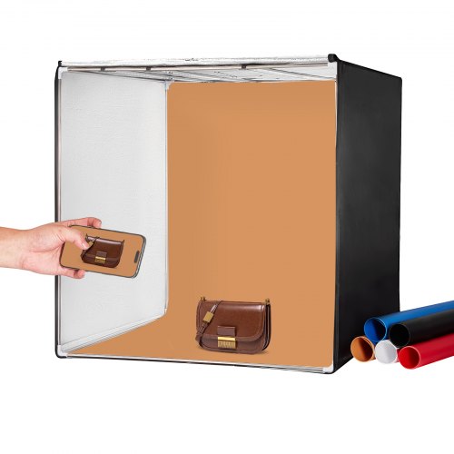 

VEVOR Box Fotografico per Studio 815x815x815 mm 5600 K con 210 Luci LED 5 Fondali