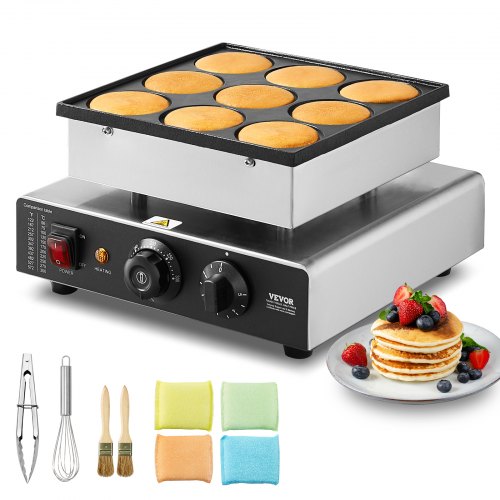 

VEVOR Macchina per mini pancake olandese mini dorayaki 9 pezzi 850W per cucina