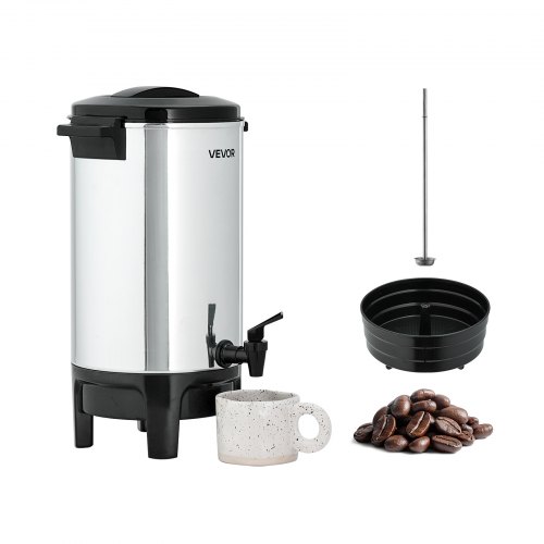 

VEVOR Caffettiera Commerciale, Distributore di Bevande Calde da 30 Tazze e 4,5 L a Preparazione Rapida, Controllo Automatico della Temperatura, con Rubinetto Antigoccia, per Feste, Chiese e Ristoranti