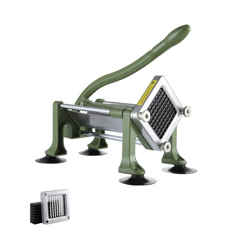 

VEVOR Tagliapatatine Fritte 400 x 215 x 305 mm Affettatrice per Patate con Lame in Acciaio Inossidabile 9,52 mm Tagliapatate Manuale con Ventose, per Patate, Patatine Fritte, Cetrioli, Verdure, Verde