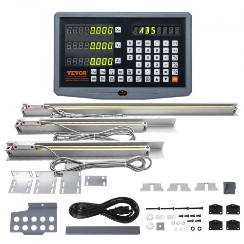 

VEVOR Display Digitale, 400, 450, 950mm, Scala Lineare a 3 Assi Staffa per Asta DRO Porta Coltello Piastra Custodia Orologio Cavo di Alimentazione Parte Porta Orologio Farfalla Copri Vite Righello