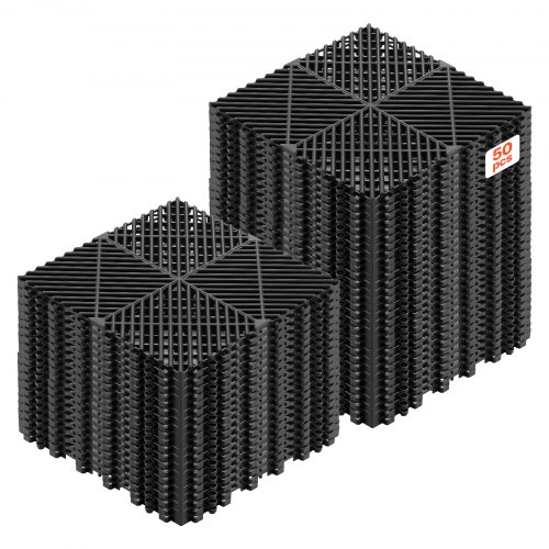 

VEVOR Set di Tappetini di Drenaggio ad Incastro 50 pezzi da Garage, Set di Piastrelle 31 x 31 cm per Pavimenti da Garage Antiscivolo Materiale in PP Pavimentazione Modulare per Ambienti Umidi, Nero
