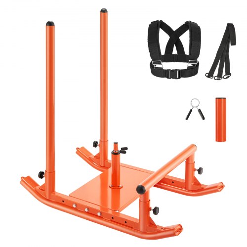 

VEVOR Slitta con Pesi 1030 x 660 x 1040 mm per Dischi 25 e 51 mm Slitte per Allenamento di Forza e Forza per Esercizi Atletici, Attrezzatura per Allenamento Fitness con Maniglia, Arancione