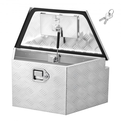 

VEVOR Scatola Portaoggetti per Timone del Rimorchio 1660x330x305 mm in Alluminio, Cassone Portautensili con Serratura per Rimorchio Capacità di Carico 50 kg Scatola per Attrezzi Utensili Oggetti