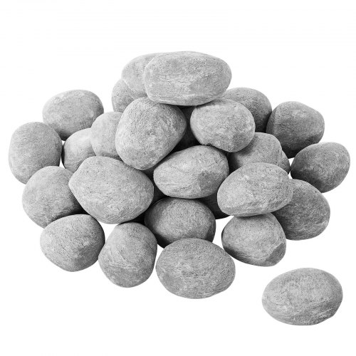 

VEVOR Sfere di Fuoco in Ceramica, 50,8-76,2 mm, 30 Pezzi, Pietre Laviche per Uso Interno ed Esterno, Pietre Decorative per Braciere, per Caminetti a Propano Gas, Stufe, Cortili, Campeggio, Grigio