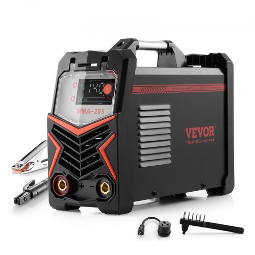 

VEVOR Saldatrice TIG da 205 A con Ampio Display LED Lift TIG/MMA (Stick), Saldatrice Elettrica a Doppia Tensione 110 e 220 V, con Inverter IGBT, Avviamento a Caldo, Forza dell'Arco