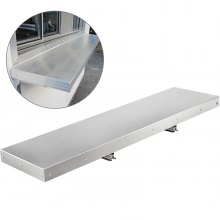 Concession Shelf Stainless Steel Frame Sleek Appearance Aluminum Board
