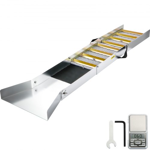 

VEVOR Kit per Ricerca d'Oro Lavaggio d'Oro Pieghevole in Lega di Alluminio da50", Attrezzatura Leggera per Ricerca d'Oro, con Muschio del Minatore, Fiume, Ricerca dell'Oro