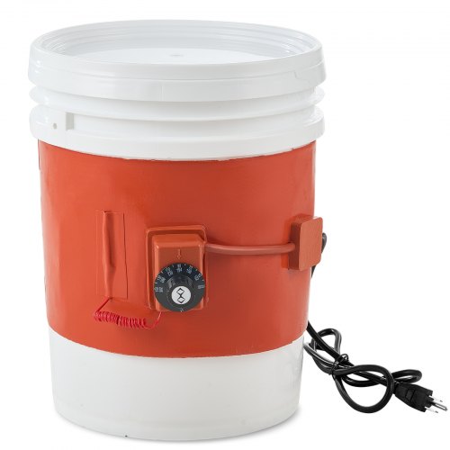 

VEVOR Riscaldatore per fusti in metallo, 800 W, Cintura riscaldante da 5 galloni, Larghezza 200 mm, Termostato regolabile 30°C-150°C, Cintura riscaldante per fusti per grasso al silicone, Arancione