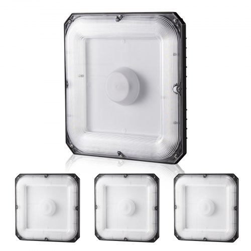 

VEVOR 4 Pezzi di Luce a LED per Pensiline, 80 W, IP65, Luci per Pensiline Commerciali Industriali, per Esterni Montaggio in Superficie, Illuminazione da Soffitto per Magazzino, Garage, Negozio 256 mm