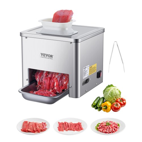 

VEVOR Affettatrice Elettrica 360 x 345 x 418 mm Affettatrice Commerciale in Acciaio Inox, 550W 159 kg all'Ora, Macchina per Tagliare Carne Commerciale, Spessore 2,5 a 10 mm per Ristorante Supermercato
