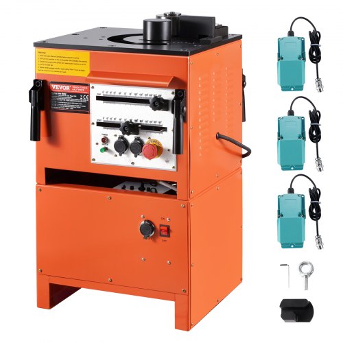

VEVOR Piegatrice Elettrica per Barre d'Armatura 1700W, Piegatrice Idraulica Angolo Piegatura 0°-180° 4-25mm con Accessori, con Accessori, Piegabarre Alta Potenza per Barre d'Acciaio Barre d'Armatura