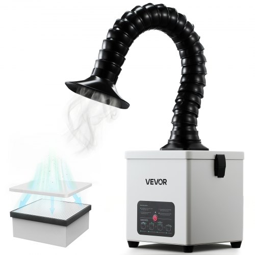 

VEVOR Estrattore di Fumi di Saldatura con Filtrazione a 3 Stadi e Flusso d'Aria a 3 Livelli, Estrattore di Fumi Compatto da Tavolo Senza Spazzole per Saldatura Fai da Te, Potenza da 43 W