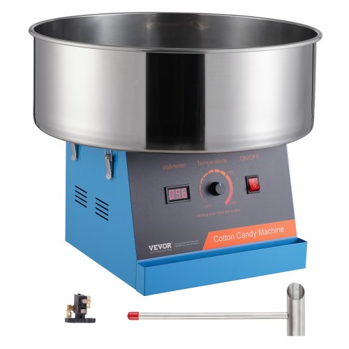

VEVOR Macchina per Zucchero Filato Elettrica, 1000 W, Macchina Zucchero Filato Commerciale con Ciotola in Acciaio Inossidabile e Paletta per Zucchero, Compleanno Bambini Casa, Festa Famiglia, Blu