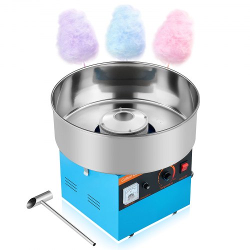 

VEVOR Macchina Zucchero Filato Commerciale, Elettrodomestici per Zucchero Filato da Cucina 1000 W 3500 giri/min con Ciotola in Acciaio Inox Misurino per Zucchero, Feste Eventi Carnevale, Blu