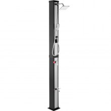 VEVOR Doccia Riscaldata a Energia Solare Materiale in PVC ABS Cromato Colore d'Argento, Doccia Solare capacità 40 Litri, 2 Colonna di Doccia per Giardino, Cortile, Spiaggia, Spa a Bordo Piscina, ECC.
