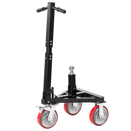

VEVOR Carrello per Rimorchio Regolabile in Altezza 460 a 560mm, con Sfera di Aggancio, Trasportatore Azionamento Manuale Elettrico, per Spostamento di Rimorchi per Camper, Capacità 1587 kg