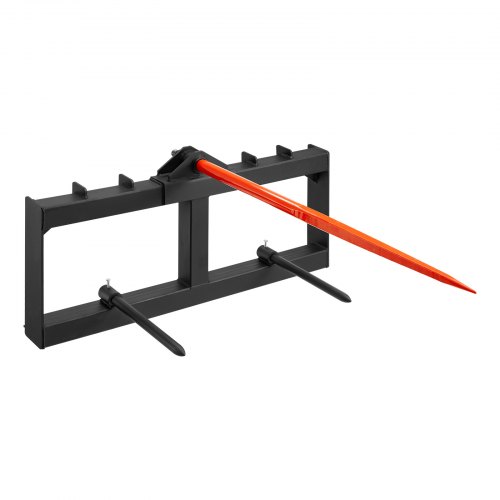 

VEVOR Raccoglitrice per Balle di Fieno Capacità di Carico max. 725kg Forca per Balle 1250mm 3 Denti, Forche Chiodate Attacco per Benna con 2 Stabilizzatori per Trattori, Minipale, Agricoltori, Campi