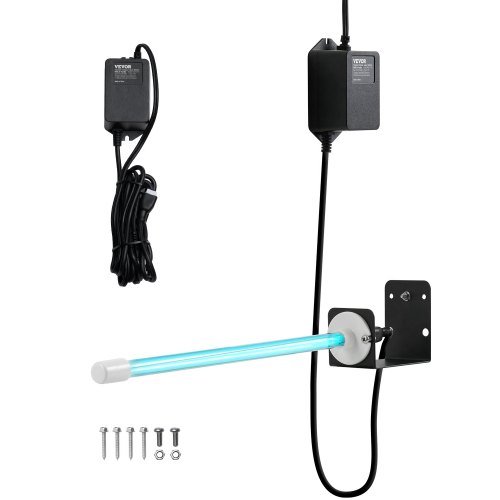 

VEVOR Purificatore d'Aria HVAC per Tutta la Casa, Luce UV UVC nel Condotto per Aria Condizionata, Depuratore d'Aria con 1 Lampadina di Ricambio, Luci UV HVAC per Sistemi AC, 18 W 80 x 56 x 435 mm