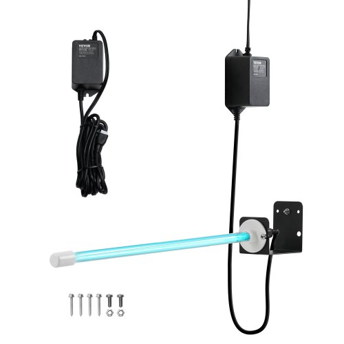 

VEVOR Purificatore d'Aria HVAC per Tutta la Casa, Luce UV UVC nel Condotto per Aria Condizionata, Depuratore d'Aria con 1 Lampadina di Ricambio, Luci UV HVAC per Sistemi AC, 25 W 80 x 56 x 515 mm