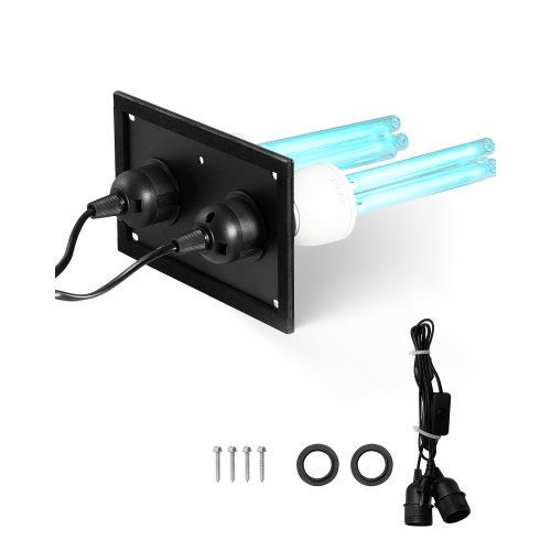 

VEVOR Purificatore d'Aria HVAC per Tutta la Casa, Luce UV UVC nel Condotto per Aria Condizionata, Depuratore d'Aria con 2 Lampadine di Ricambio, Luci UV HVAC per Sistemi AC, 50 W 180 x 110 x 250 mm