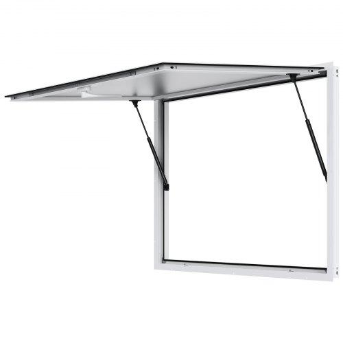 

VEVOR Finestra per Camion di Cibo 1220x915 mm, Finestra Servizio in Lega Alluminio, Finestra Girevole Fino a 85° con Porta Tenda e Gancio di Traino per Camion di Cibo e Rimorchi Cibo, Finestra Camion
