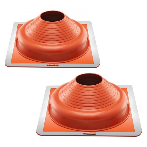 

VEVOR Guarnizione per Tubo di Tetto Diametro Esterno 160-300 mm, Guarnizione Flessibile in Silicone Alta Temperatura -74℃-225℃, Base Quadrata in Metallo Resistente, per Camini Tubi di Sfiato 2 Pezzi