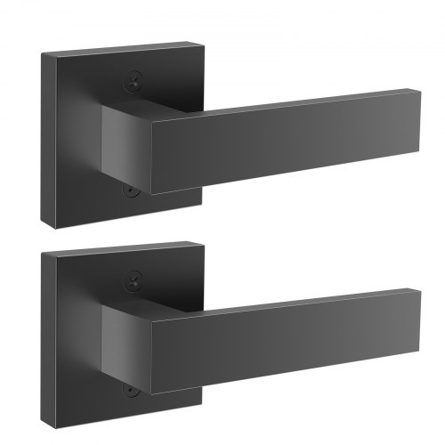 

VEVOR Maniglie Decorative per Porta, 2 Maniglie Spingi/Tira su Lato Singolo Non Girevoli, Set di Maniglia Nera per Porta Lato Destro & Sinistro per Porta Senza Lucchetto, Maniglie per Porta 2 Pezzi
