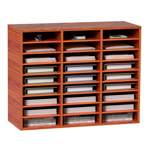 

VEVOR Cassetto Mobiletto Portadocumenti max. 27 Scomparti Portadocumenti, Ripiani Regolabili, Cassetto Portadocumenti in Legno Organizzatore per Documenti Carte Riviste File per Ufficio, Scuola