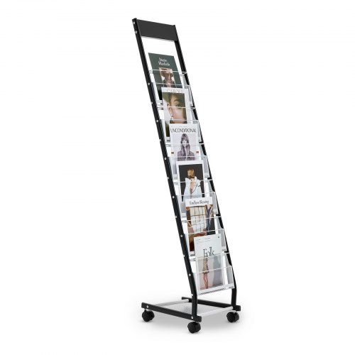 

VEVOR Espositore da Terra per Brochure, Espositore per Brochure Riviste 6 Ripiani con Ruote, Supporto Portariviste da Pavimento Portacataloghi, Supporto per Riviste per Ufficio Fiere Ufficio Postale