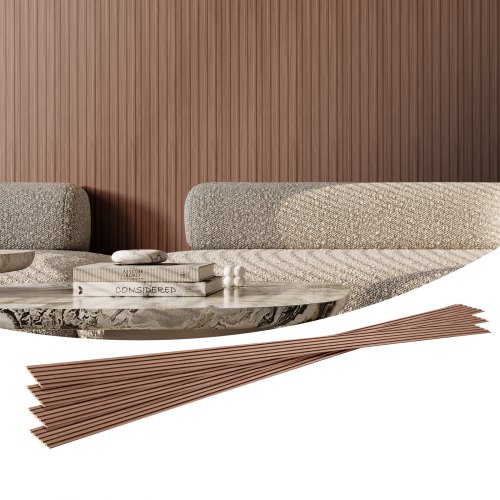 

VEVOR Pannelli Acustici a Doghe in Legno, 8 Pezzi Pannelli Parete in Legno WPC con Accento per Pareti, Pannelli da Parete in Finto per Decorazioni e Ridurre Rumore, 2450 x 166 x 9 mm, Rovere Grigio