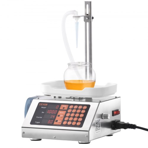 

VEVOR Riempitrice Liquidi Capacità di Pesatura 5-300 g, Riempitrice Liquidi Automatica per Bottiglie Controllo Digitale, Riempitrice da Banco con Pompa Peristaltica Acqua Latte Vino Bevande Shampoo