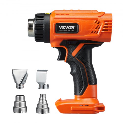 

VEVOR Pistola Termica Senza Filo, Pistola Aria Calda Compatibile Batterie al Litio 20V, Pistola Termoretraibile max 550 °C 400W, 6 Temperature per Tubi Termoretraibili, Rimozione Vernice