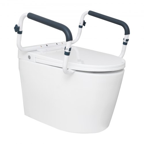 

VEVOR Maniglia per WC Larghezza Regolabile 410-510 mm, Telaio di Sicurezza per WC in Acciaio Portata max. 136 kg, Maniglia Antiscivolo da Bagno Larghezza Regolabile per Disabili Anziani, Manico su WC